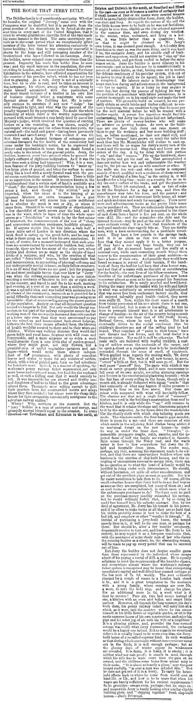 Jerry Diddler Birmingham Daily Post 27 March 1883